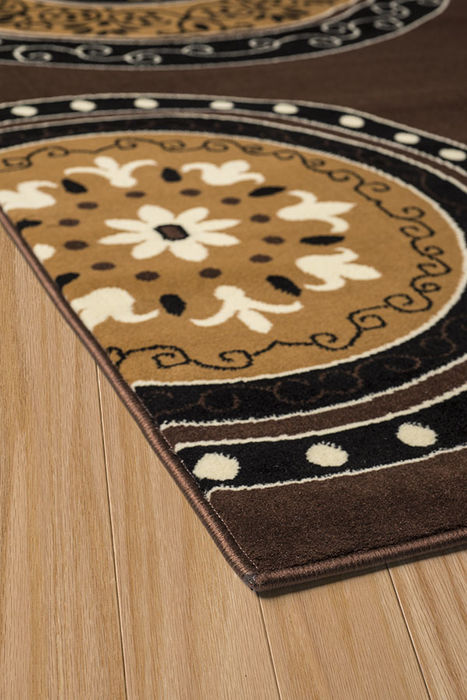 United Weavers Cafe Brown Runner 111 X 72 Area Rug 809014310514 806-108930 Image 1