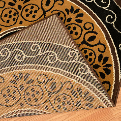 United Weavers Cafe Brown Runner 111 X 72 Area Rug 809014310514 806-108930 Image 2