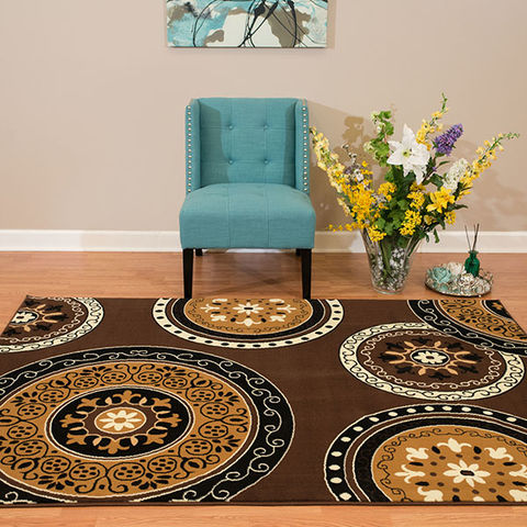United Weavers Cafe Brown Runner 111 X 72 Area Rug 809014310514 806-108930 Image 3