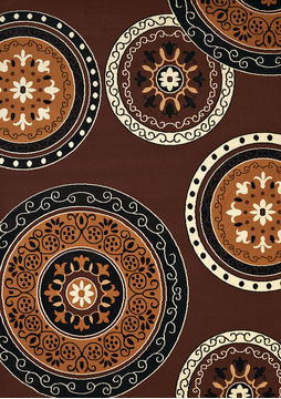 United Weavers Cafe Brown Runner 6 to 9 ft olefin Carpet 108930
