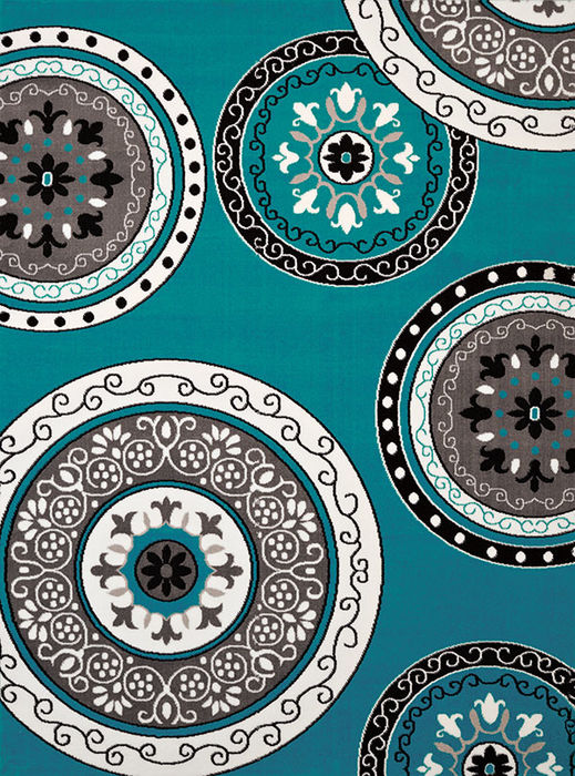 United Weavers Cafe Blue Runner 111 X 72 Area Rug 809014311696 806-108934 Image 0