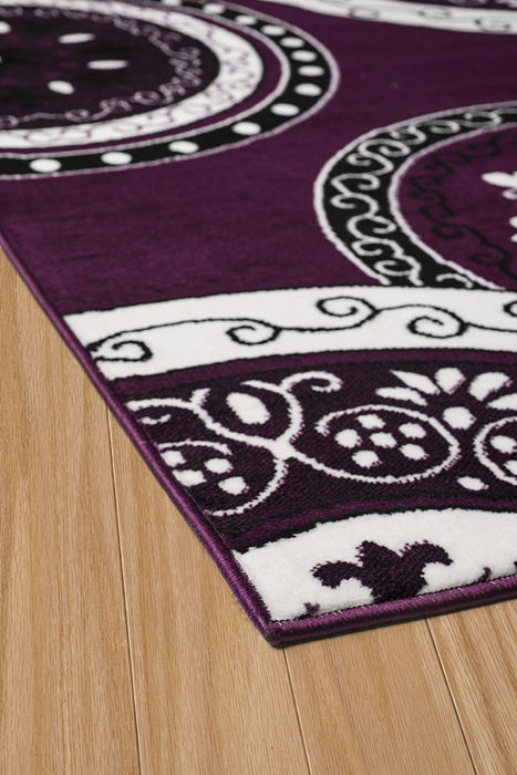 United Weavers Cafe Purple Runner 111 X 72 Area Rug 809014310637 806-108944 Image 1