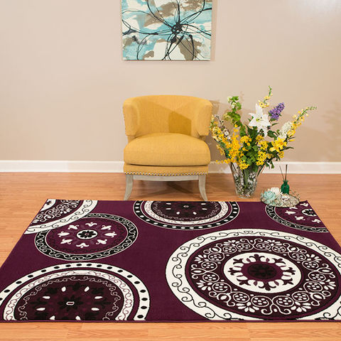 United Weavers Cafe Purple Runner 111 X 72 Area Rug 809014310637 806-108944 Image 3