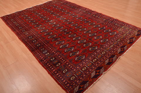 Bokhara Red Hand Knotted 62 X 811 Area Rug 134-108983 Image 3