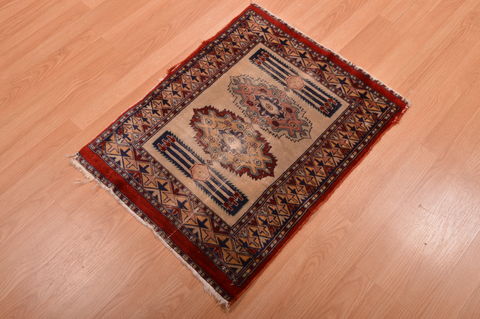 Mashad Brown Hand Knotted 21 X 28 Area Rug 134-108984 Image 2