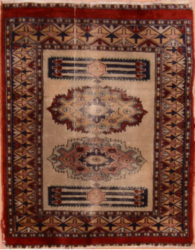 Mashad Brown Hand Knotted 2'1" X 2'8"  Area Rug 134-108984