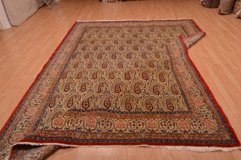 Yazd Green Hand Knotted 82 X 114 Area Rug 134-108985 Image 14