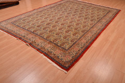 Yazd Green Hand Knotted 82 X 114 Area Rug 134-108985 Image 6