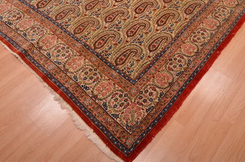 Yazd Green Hand Knotted 82 X 114 Area Rug 134-108985 Image 7