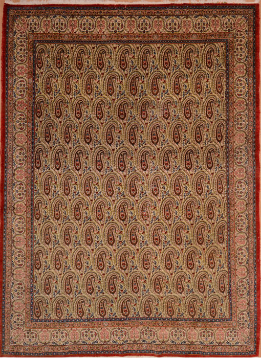 Yazd Green Hand Knotted 82 X 114 Area Rug 134-108985 Image 0