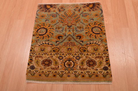 Modern Beige Square Hand Knotted 20 X 25 Area Rug 100-108988 Image 4