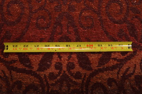Modern Red Hand Knotted 16 X 17 Area Rug 100-108989 Image 5