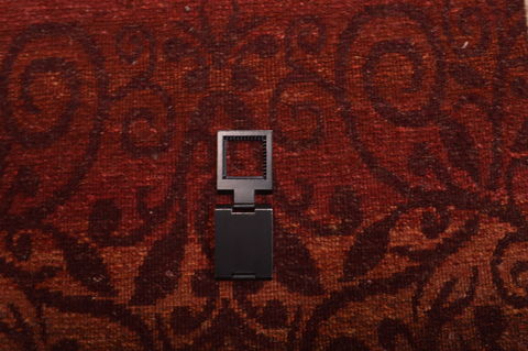 Modern Red Hand Knotted 16 X 17 Area Rug 100-108989 Image 6