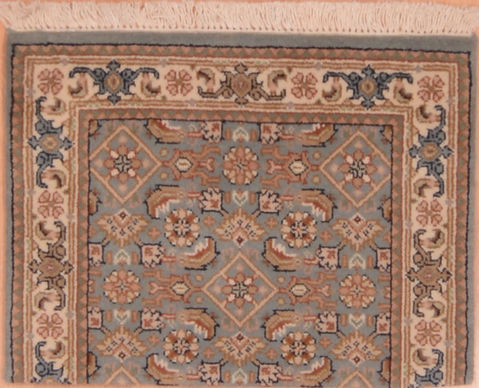 Modern Green Square Hand Knotted 16 X 20 Area Rug 100-108992 Image 0