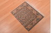 Modern Green Square Hand Knotted 16 X 20  Area Rug 100-108992 Thumb 2