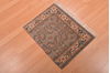 Indo-Persian Green Square Hand Knotted 16 X 20  Area Rug 100-108992 Thumb 2