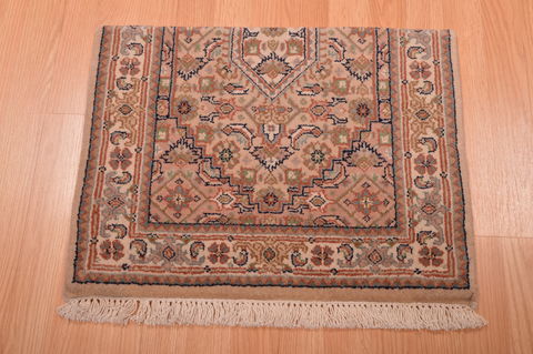 Indo-Persian Beige Square Hand Knotted 16 X 21 Area Rug 100-108993 Image 4