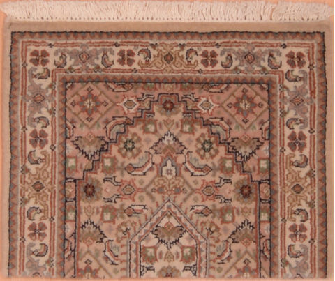 Indo-Persian Beige Square Hand Knotted 16 X 21 Area Rug 100-108993 Image 0