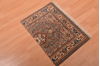 Modern Green Square Hand Knotted 16 X 21  Area Rug 100-108994 Thumb 4