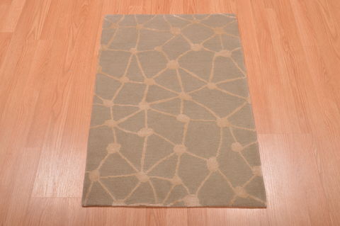 Modern Blue Hand Knotted 20 X 30 Area Rug 100-109000 Image 2