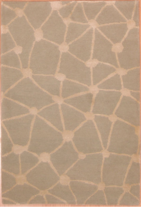 Modern Blue Hand Knotted 20 X 30 Area Rug 100-109000 Image 0
