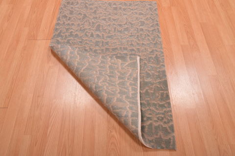Modern Blue Hand Knotted 27 X 40 Area Rug 100-109001 Image 10