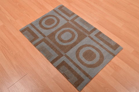 Modern Blue Hand Knotted 20 X 30 Area Rug 100-109002 Image 3