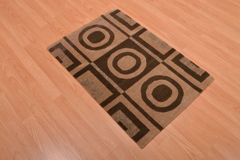 Modern Brown Hand Knotted 20 X 30 Area Rug 100-109004 Image 3
