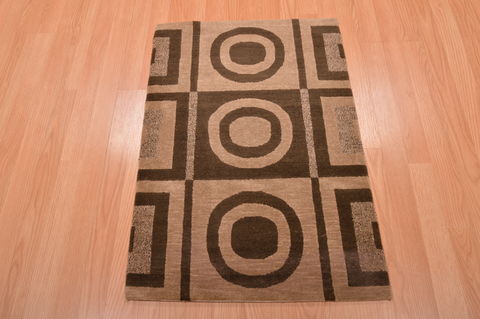 Modern Brown Hand Knotted 20 X 30 Area Rug 100-109004 Image 4