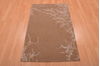 Modern Beige Hand Knotted 27 X 42  Area Rug 100-109005 Thumb 4