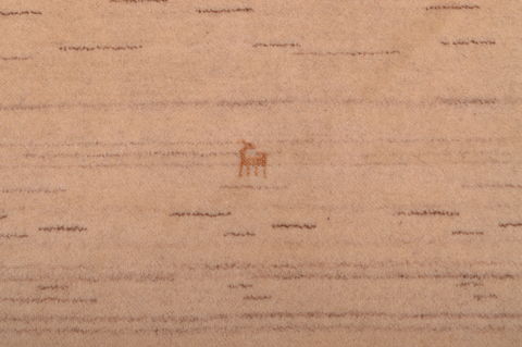Gabbeh Beige Hand Knotted 52 X 87 Area Rug 100-109006 Image 11