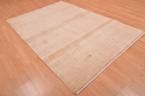 Gabbeh Beige Hand Knotted 52 X 87 Area Rug 100-109006 Image 2