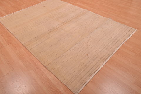Gabbeh Beige Hand Knotted 52 X 87 Area Rug 100-109006 Image 5