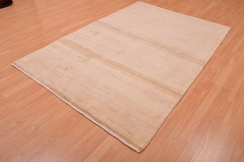 Gabbeh Beige Hand Knotted 52 X 87 Area Rug 100-109006 Image 6