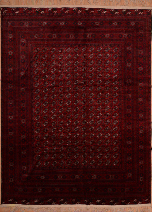 Khan Mohammadi Red Hand Knotted 98 X 128 Area Rug 100-109007 Image 0