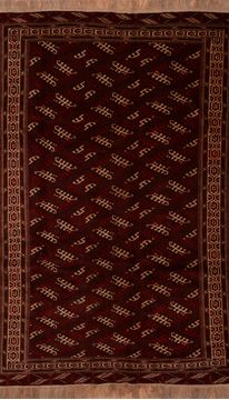 Khan Mohammadi Red Hand Knotted 6'8" X 10'6"  Area Rug 100-109010