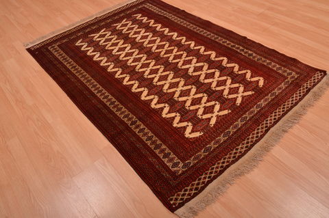 Khan Mohammadi Red Hand Knotted 45 X 64 Area Rug 100-109019 Image 6