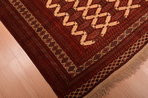 Khan Mohammadi Red Hand Knotted 45 X 64 Area Rug 100-109019 Image 7