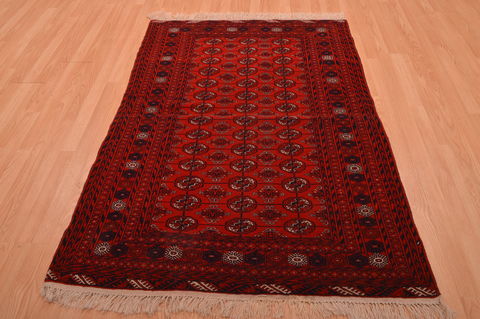 Khan Mohammadi Red Hand Knotted 40 X 51 Area Rug 100-109020 Image 1