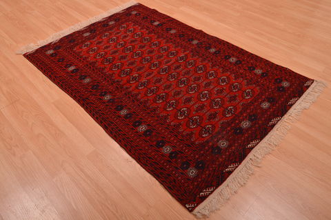 Khan Mohammadi Red Hand Knotted 40 X 51 Area Rug 100-109020 Image 3