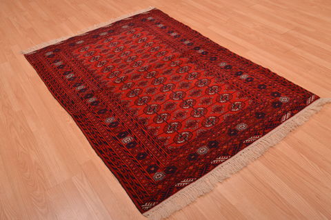 Khan Mohammadi Red Hand Knotted 40 X 51 Area Rug 100-109020 Image 5