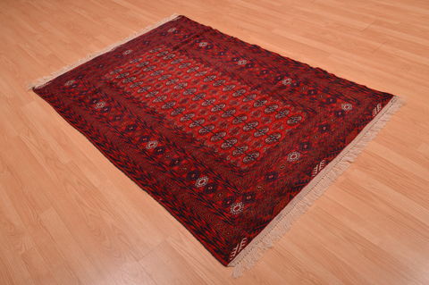 Khan Mohammadi Red Hand Knotted 40 X 59 Area Rug 100-109022 Image 6