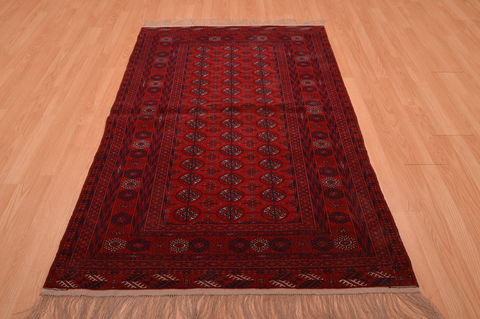 Khan Mohammadi Red Hand Knotted 45 X 61 Area Rug 100-109024 Image 3