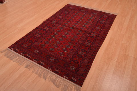 Khan Mohammadi Red Hand Knotted 45 X 61 Area Rug 100-109024 Image 4