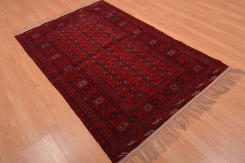 Khan Mohammadi Red Hand Knotted 45 X 61 Area Rug 100-109024 Image 5