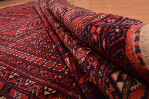Khan Mohammadi Red Hand Knotted 51 X 83 Area Rug 100-109026 Image 12