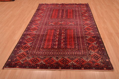 Khan Mohammadi Red Hand Knotted 51 X 83 Area Rug 100-109026 Image 4