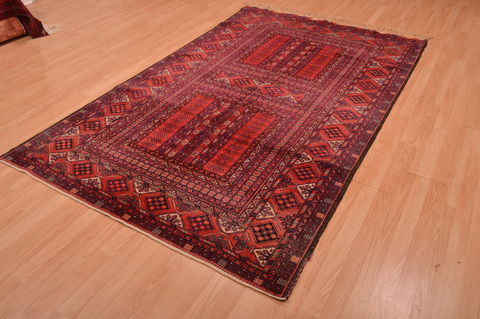 Khan Mohammadi Red Hand Knotted 51 X 83 Area Rug 100-109026 Image 5