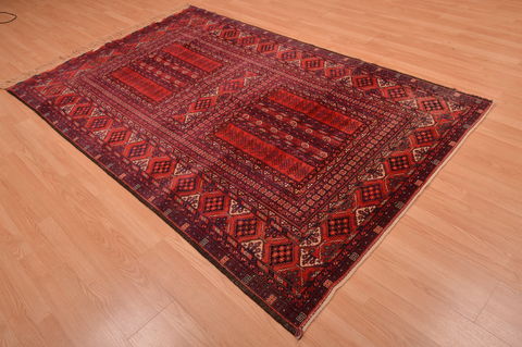 Khan Mohammadi Red Hand Knotted 51 X 83 Area Rug 100-109026 Image 6