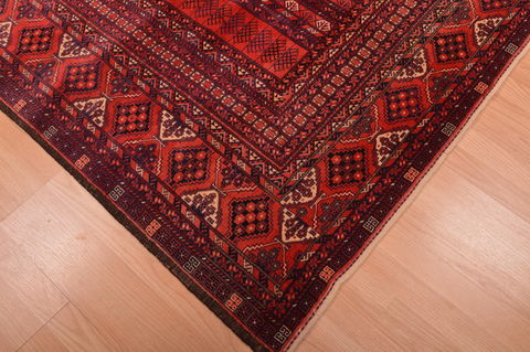 Khan Mohammadi Red Hand Knotted 51 X 83 Area Rug 100-109026 Image 7